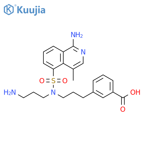 Benzoic acid,3-[3-[[(1-amino-4-methyl-5-isoquinolinyl)sulfonyl](3-aminopropyl)amino]propyl]- structure