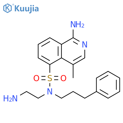 5-Isoquinolinesulfonamide,1-amino-N-(2-aminoethyl)-4-methyl-N-(3-phenylpropyl)- structure