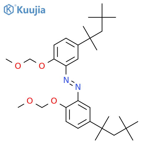 Diazene, bis[2-(methoxymethoxy)-5-(1,1,3,3-tetramethylbutyl)phenyl]- structure