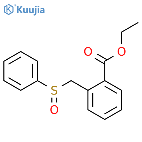 Benzoic acid, 2-[(phenylsulfinyl)methyl]-, ethyl ester structure