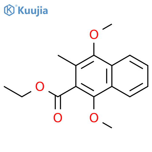 2-Naphthalenecarboxylic acid, 1,4-dimethoxy-3-methyl-, ethyl ester structure