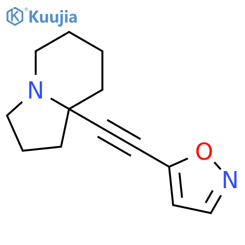 Indolizine, octahydro-8a-(5-isoxazolylethynyl)- structure
