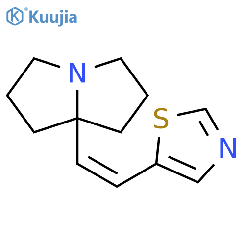 1H-Pyrrolizine, hexahydro-7a-[(1Z)-2-(5-thiazolyl)ethenyl]- structure