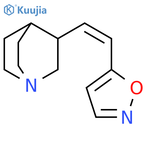 1-Azabicyclo[2.2.2]octane, 3-[(1Z)-2-(5-isoxazolyl)ethenyl]- structure