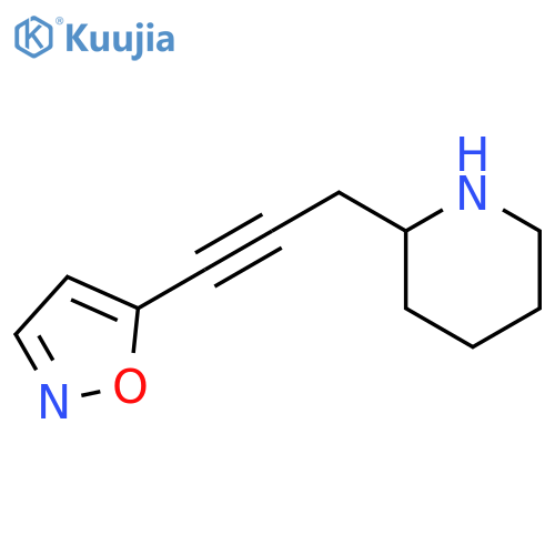 Piperidine, 2-[3-(5-isoxazolyl)-2-propynyl]- structure