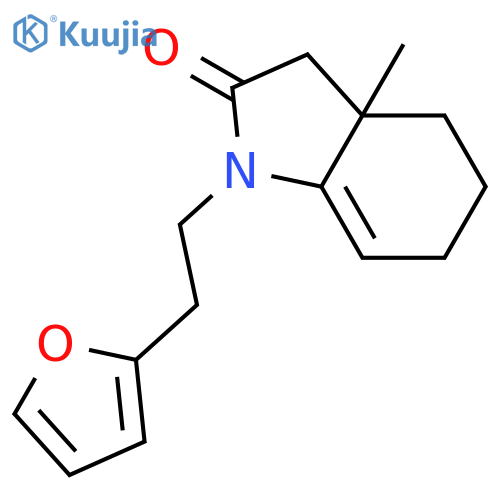 2H-Indol-2-one, 1-[2-(2-furanyl)ethyl]-1,3,3a,4,5,6-hexahydro-3a-methyl- structure