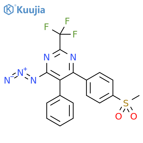 Pyrimidine,4-azido-6-[4-(methylsulfonyl)phenyl]-5-phenyl-2-(trifluoromethyl)- structure