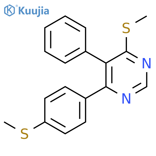 Pyrimidine, 4-(methylthio)-6-[4-(methylthio)phenyl]-5-phenyl- structure