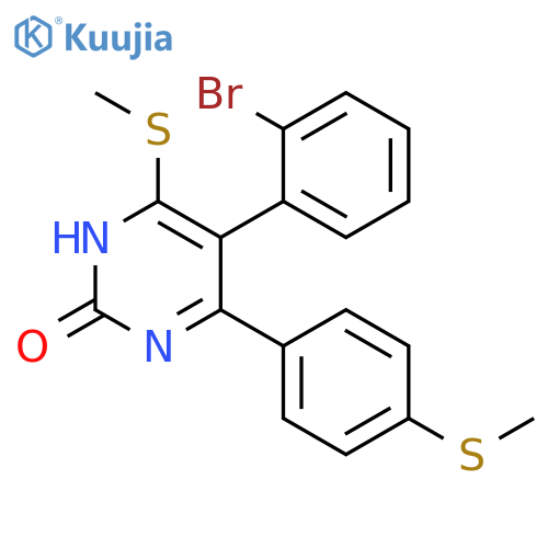 2(1H)-Pyrimidinone,5-(2-bromophenyl)-4-(methylthio)-6-[4-(methylthio)phenyl]- structure
