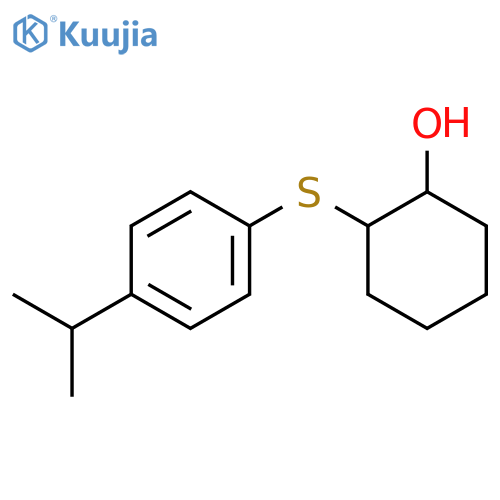 (1S,2S)-2-{4-(propan-2-yl)phenylsulfanyl}cyclohexan-1-ol structure