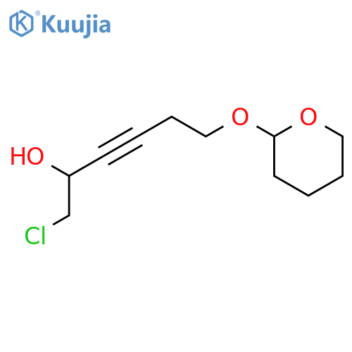 3-Hexyn-2-ol, 1-chloro-6-[(tetrahydro-2H-pyran-2-yl)oxy]- structure