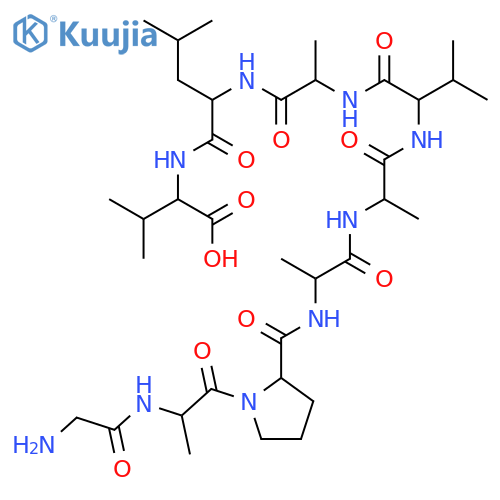 L-Valine, glycyl-L-alanyl-L-prolyl-L-alanyl-L-alanyl-L-valyl-L-alanyl-L-leucyl- structure