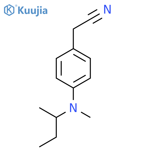 Benzeneacetonitrile, 4-[methyl(1-methylpropyl)amino]- structure