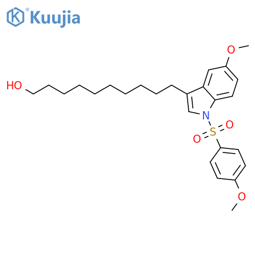 1H-Indole-3-decanol, 5-methoxy-1-[(4-methoxyphenyl)sulfonyl]- structure