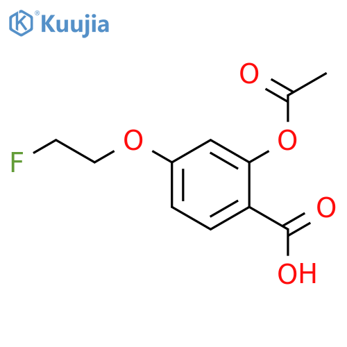 Benzoic acid, 2-(acetyloxy)-4-(2-fluoroethoxy)- structure