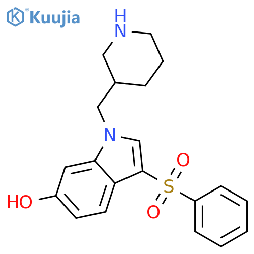 1H-Indol-6-ol, 3-(phenylsulfonyl)-1-(3-piperidinylmethyl)- structure