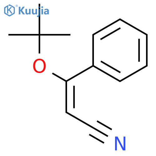 2-Propenenitrile, 3-(1,1-dimethylethoxy)-3-phenyl-, (E)- structure
