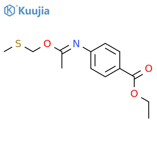 BENZOIC ACID, 4-[[1-[(METHYLTHIO)METHOXY]ETHYLIDENE]AMINO]-, ETHYL ESTER structure