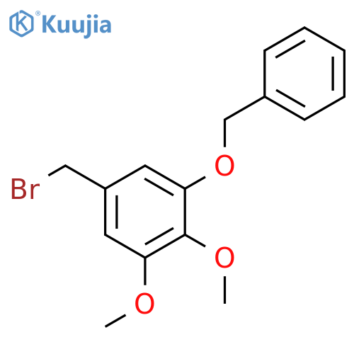 Benzene, 5-(bromomethyl)-1,2-dimethoxy-3-(phenylmethoxy)- structure