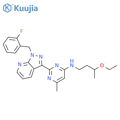 4-Pyrimidinamine,N-(3-ethoxybutyl)-2-[1-[(2-fluorophenyl)methyl]-1H-pyrazolo[3,4-b]pyridin-3-yl]-6-methyl- structure