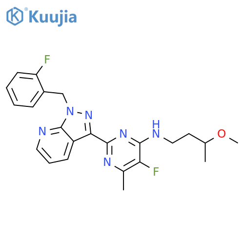 4-Pyrimidinamine,5-fluoro-2-[1-[(2-fluorophenyl)methyl]-1H-pyrazolo[3,4-b]pyridin-3-yl]-N-(3-methoxybutyl)-6-methyl- structure