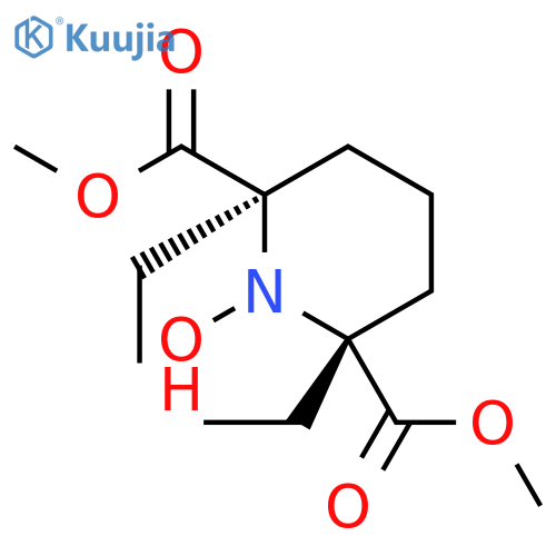 1-Piperidinyloxy, 2,6-diethyl-2,6-bis(methoxycarbonyl)-, (2R,6R)-rel- structure