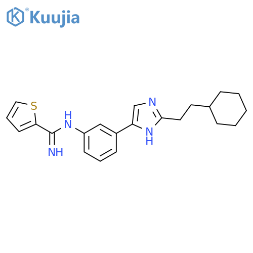2-Thiophenecarboximidamide,N-[3-[2-(2-cyclohexylethyl)-1H-imidazol-4-yl]phenyl]- structure