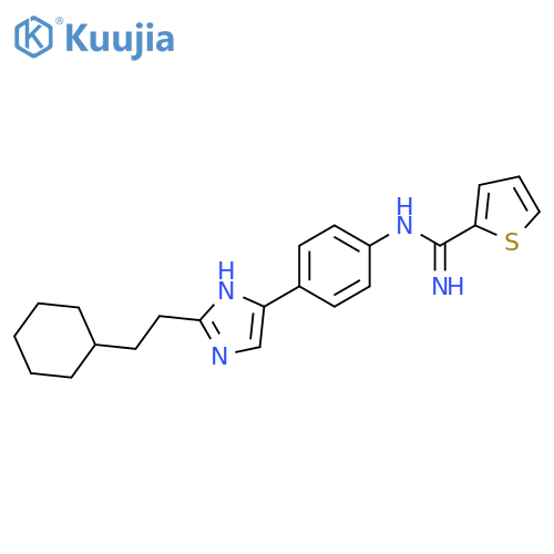 2-Thiophenecarboximidamide,N-[4-[2-(2-cyclohexylethyl)-1H-imidazol-4-yl]phenyl]- structure