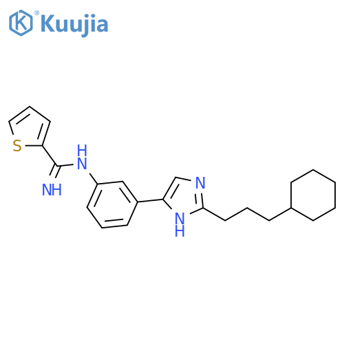 2-Thiophenecarboximidamide,N-[3-[2-(3-cyclohexylpropyl)-1H-imidazol-4-yl]phenyl]- structure