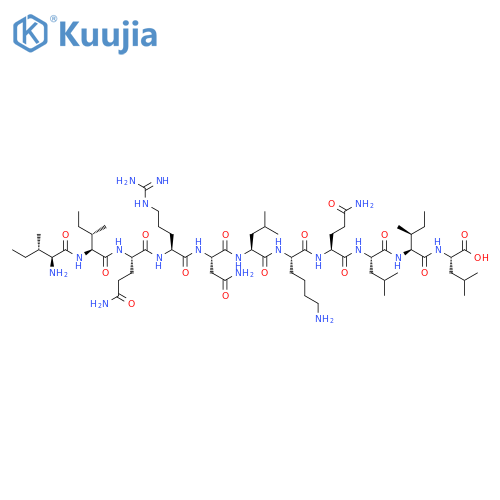 L-Leucine,L-isoleucyl-L-isoleucyl-L-glutaminyl-L-arginyl-L-asparaginyl-L-leucyl-L-lysyl-L-glutaminyl-L-leucyl-L-isoleucyl- structure