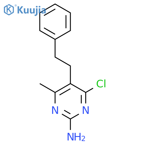 2-Pyrimidinamine, 4-chloro-6-methyl-5-(2-phenylethyl)- structure