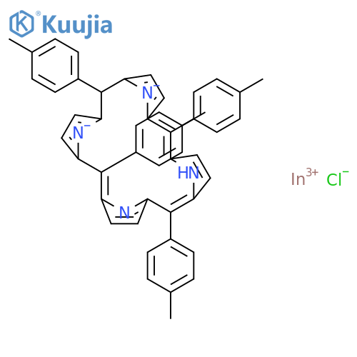 indium chloride 5,10,15,20-tetrakis(4-methylphenyl)porphine-21,22-diide (1:1:1) structure