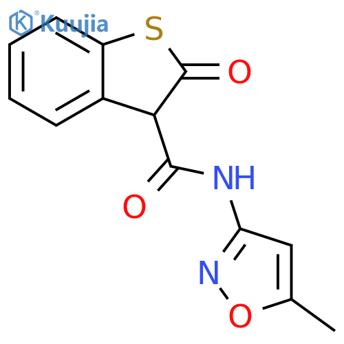 Benzo[b]thiophene-3-carboxamide,2,3-dihydro-N-(5-methyl-3-isoxazolyl)-2-oxo- structure