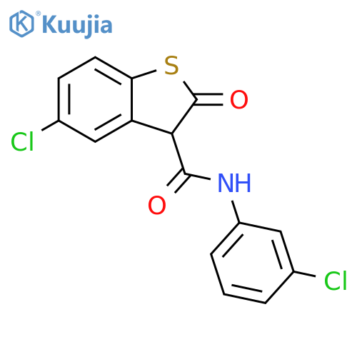 Benzo[b]thiophene-3-carboxamide,5-chloro-N-(3-chlorophenyl)-2,3-dihydro-2-oxo- structure