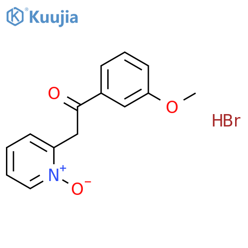 ETHANONE, 1-(3-METHOXYPHENYL)-2-(1-OXIDO-2-PYRIDINYL)-, HYDROBROMIDE structure