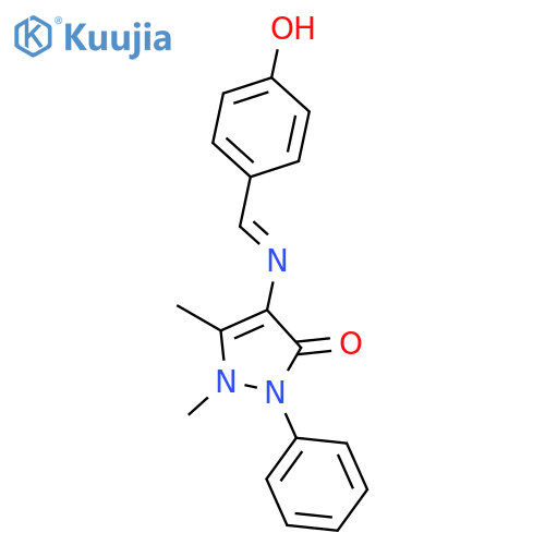 3H-Pyrazol-3-one,1,2-dihydro-4-[[(4-hydroxyphenyl)methylene]amino]-1,5-dimethyl-2-phenyl- structure