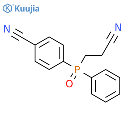 Benzonitrile, 4-[(2-cyanoethyl)phenylphosphinyl]- structure