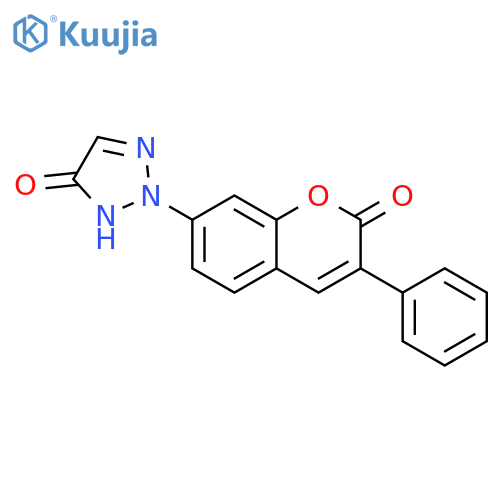4H-1,2,3-Triazol-4-one, 2,3-dihydro-2-(2-oxo-3-phenyl-2H-1-benzopyran-7-yl)- structure