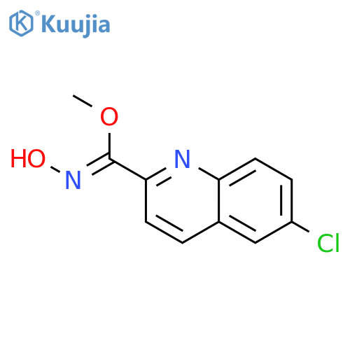 2-QUINOLINECARBOXIMIDIC ACID, 6-CHLORO-N-HYDROXY-, METHYL ESTER structure
