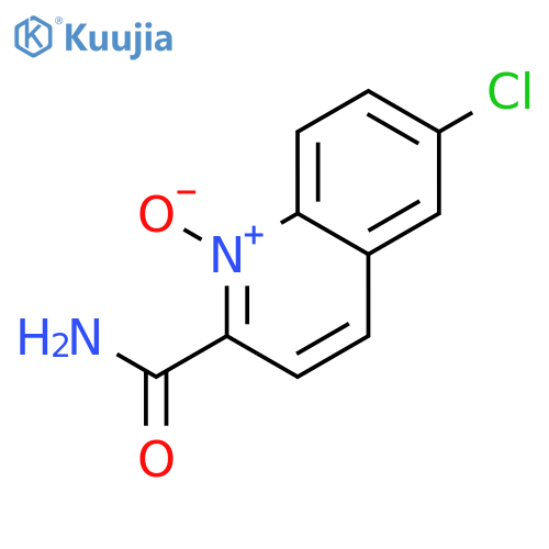 2-Quinolinecarboxamide, 6-chloro-, 1-oxide structure