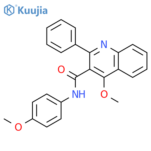 3-QUINOLINECARBOXAMIDE, 4-METHOXY-N-(4-METHOXYPHENYL)-2-PHENYL- structure