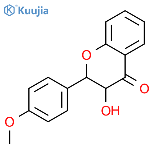 4H-1-Benzopyran-4-one, 2,3-dihydro-3-hydroxy-2-(4-methoxyphenyl)- structure