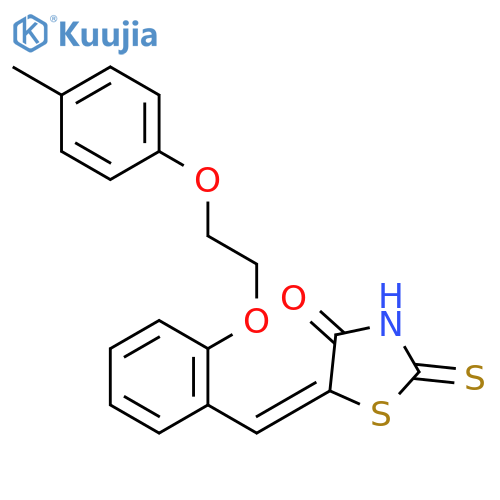 (5E)-5-{2-[2-(4-methylphenoxy)ethoxy]benzylidene}-2-thioxo-1,3-thiazolidin-4-one structure