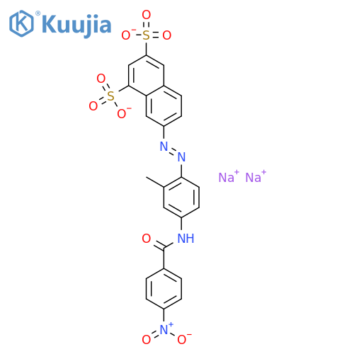 disodium 7-[(E)-{2-methyl-4-[(4-nitrobenzoyl)amino]phenyl}diazenyl]naphthalene-1,3-disulfonate structure