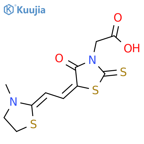 3-Thiazolidineaceticacid, 5-[2-(3-methyl-2-thiazolidinylidene)ethylidene]-4-oxo-2-thioxo- structure