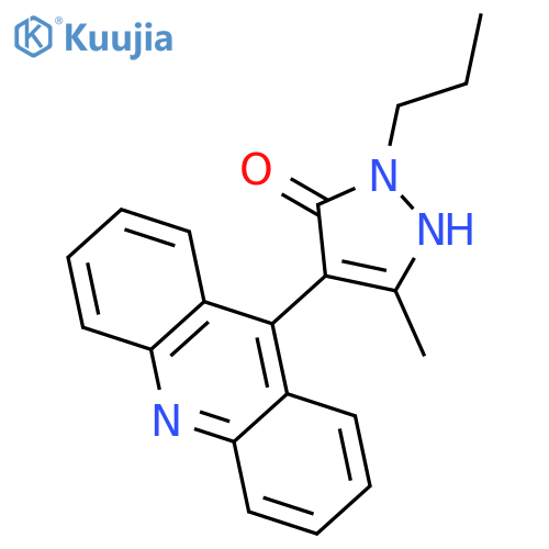 3H-Pyrazol-3-one, 4-(9-acridinyl)-1,2-dihydro-5-methyl-2-propyl- structure