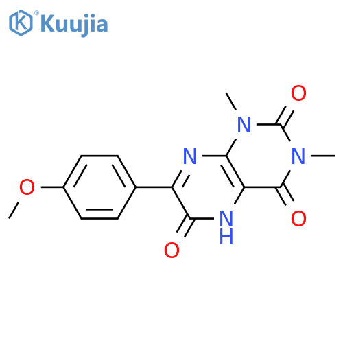 2,4,6(3H)-Pteridinetrione,1,5-dihydro-7-(4-methoxyphenyl)-1,3-dimethyl- structure