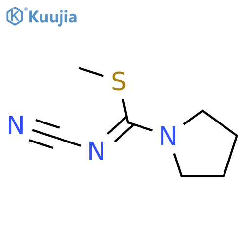 Methyl N-cyanopyrrolidine-1-carbimidothioate structure
