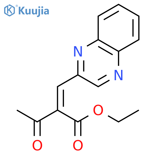 Butanoic acid, 3-oxo-2-(2-quinoxalinylmethylene)-, ethyl ester structure