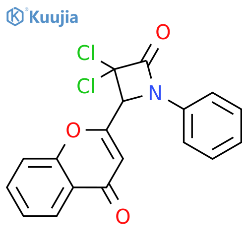 2-AZETIDINONE, 3,3-DICHLORO-4-(4-OXO-4H-1-BENZOPYRAN-2-YL)-1-PHENYL- structure